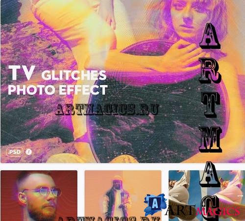 TV Glitches Photo Effect - L7UJTNX