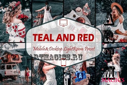 10 Teal And Red Mobile & Desktop Lightroom Presets, Moody - 2214147