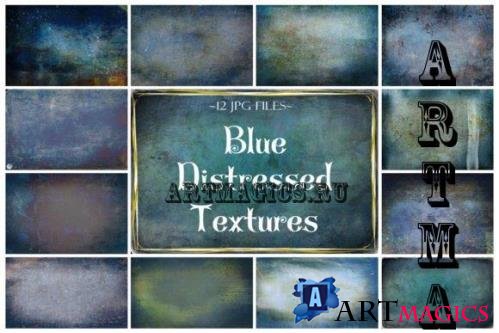 Blue Distressed Textures, Photoshop Textures, Overlays - 2258955