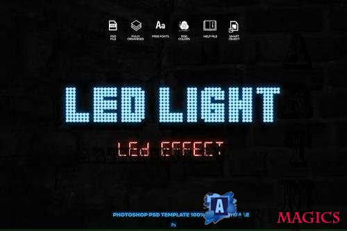 LED Light Text Effect - RHNL6HV