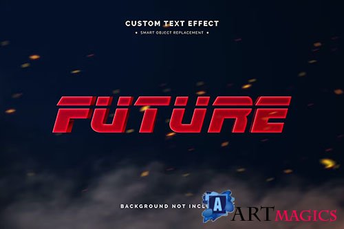 Futuristic 3D Text Effect Mockup