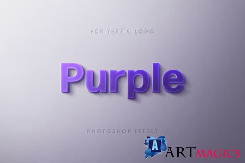Purple Typography Logo and Text Effect