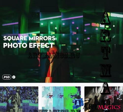 Square Mirrors Photo Effect - ZA3BDCJ