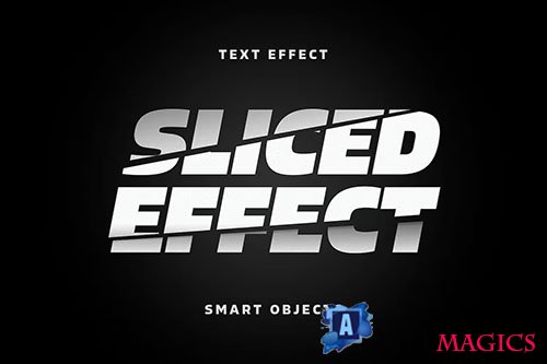 Sliced Letters Text Effect PSD