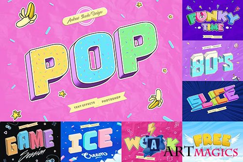 Pop Art Text Effects PSD