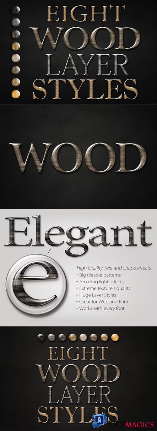 Wood Text Logo Effect for Photoshop PSD