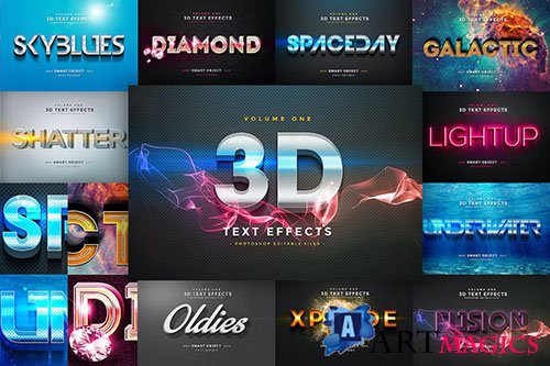 3D Text Effects Vol.1 PSD