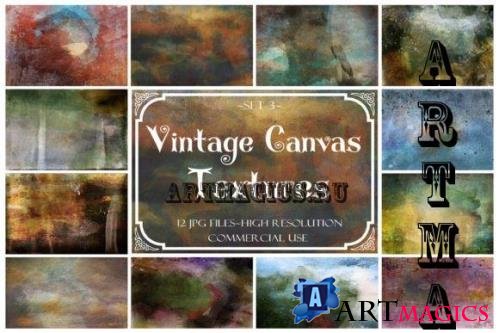 Vintage Canvas Textures, Digital Paper, Overlays, Textures - 2261301