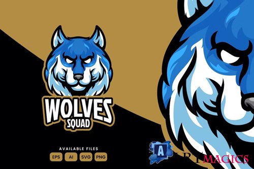 Wolf Sport Mascot Logo PNG