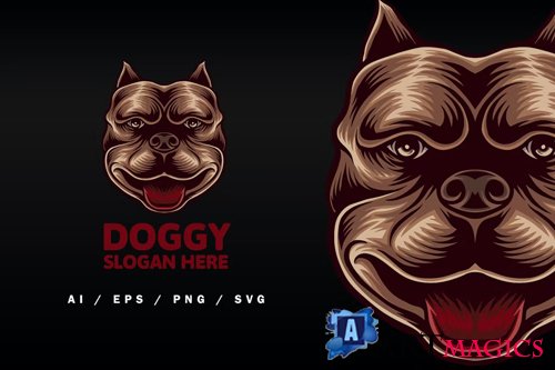 Bulldog Logo Template PNG