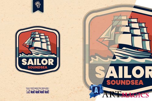 Vintage Sailor Badge Logo