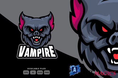 Bat Vampire Mascot Logo