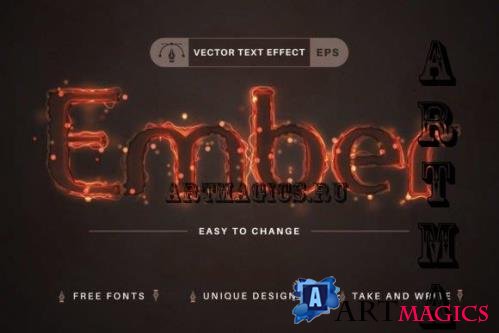 Ember - Editable Text Effect - 10865003