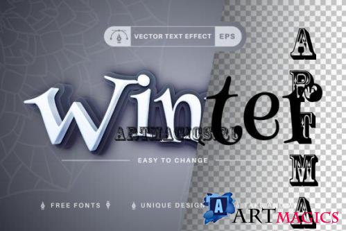 3D Winter - Editable Text Effect - 10845491