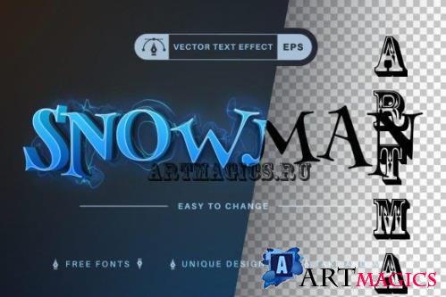 Snowman - Editable Text Effect - 10846345