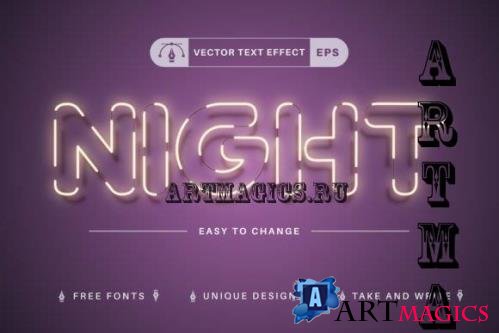 Night Club - Editable Text Effect - 10872947