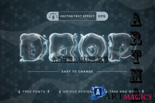 Drop Water - Editable Text Effect - 10345969