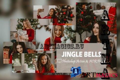 12 Jingle Bells Photoshop Actions And ACR Presets, Holiday - 2277063