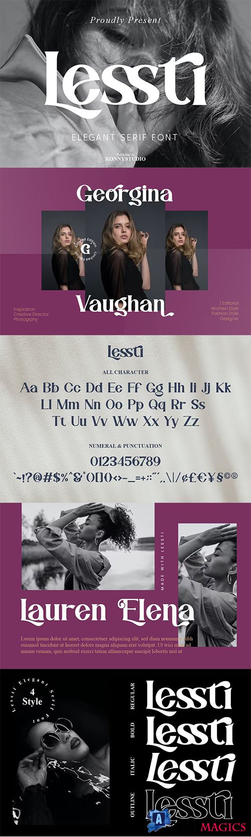 Lessti - Elegant Serif Fonts OTF 