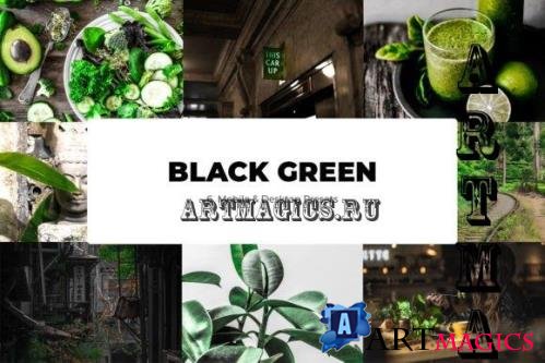 6 Black Green Lightroom Presets - Mobile & Desktop