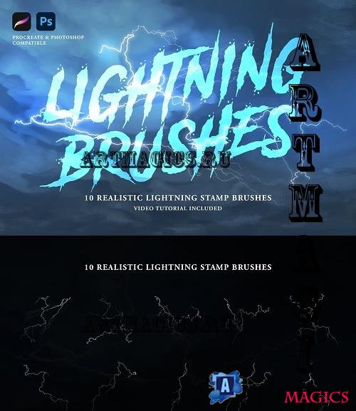 Realistic Lightning Pro Brushes - 6756305