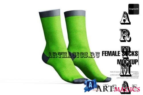 Female Socks Mockup