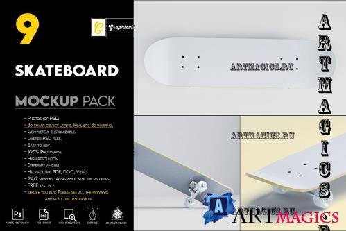 Skateboard Mockup - 7479246