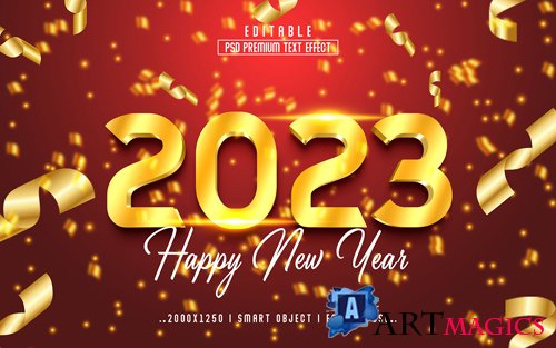 2023 new year vol 9 - editable text effect, font style