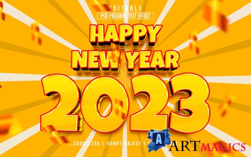2023 new year vol 6 - editable text effect, font style