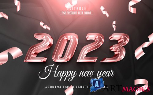 2023 new year vol 4 - editable text effect, font style