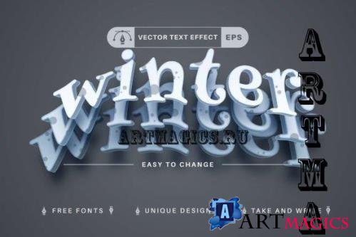 Winter Layers - Editable Text Effect - 10875612