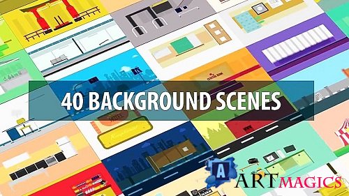 40 Mix Background Scenes 1189298 - Project for After Effects