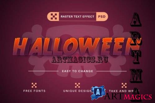 PSD Halloween - Editable Text Effect - 10256936