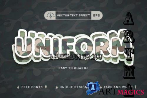 Uniform Sticker Editable Text Effect - 10284073
