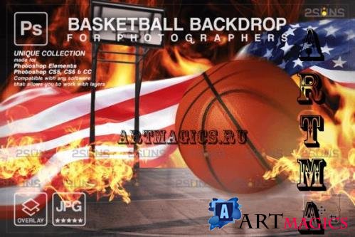 Basketball Digital Backdrop V22 - 10296374
