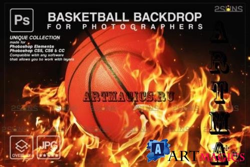 Basketball Digital Backdrop V24 - 10296376