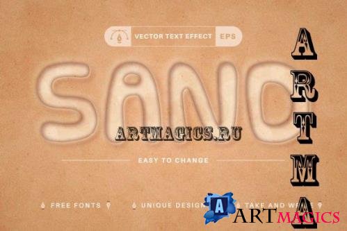 Sand Beach - Editable Text Effect - 10274418