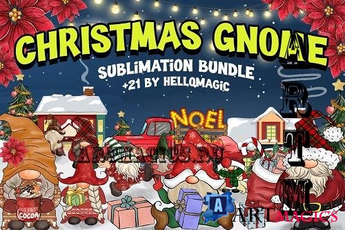 Christmas Gnomes Bundle - Holiday Gnomes - 21 Premium Graphics