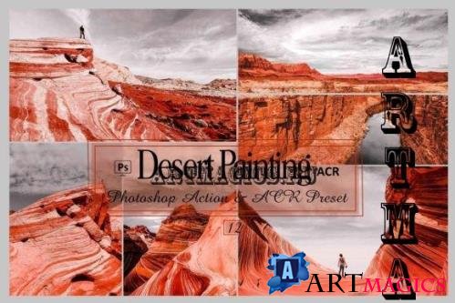 12 Desert Painting Photoshop Actions And ACR Presets - 2214114