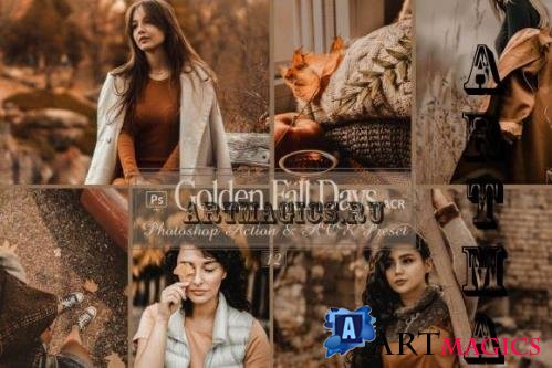 12 Golden Fall Days Photoshop Actions And ACR Presets - 2243111