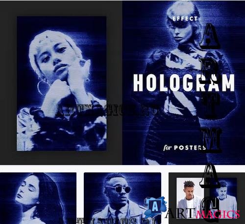 Hologram Effect for Posters - 7824073