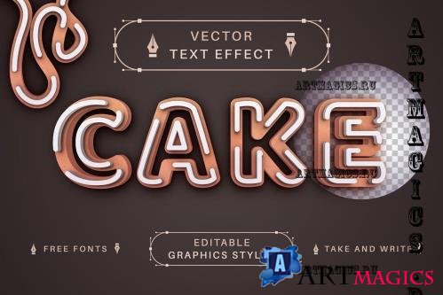 Cake With Glaze Editable Text Effect - 10927145