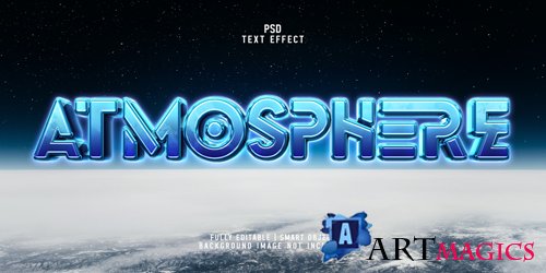 Atmosphere 3d scifi text effect style template