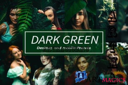 9 Dark Green Lightroom Presets
