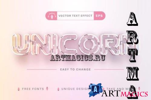 Connect Unicorn Editable Text Effect - 10937905