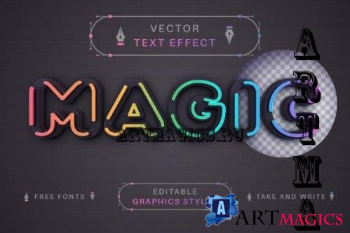 Magic Cable - Editable Text Effect - 10943420