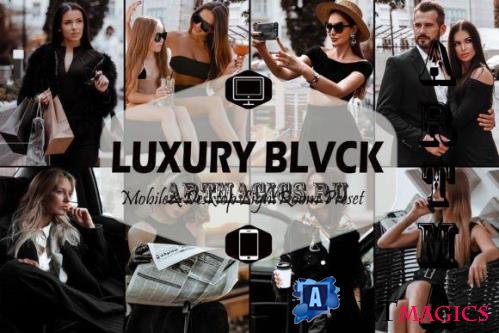 12 Luxury Blvck Mobile & Desktop Lightroom Presets, Rich - 2332855