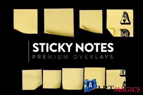 10 Sticky Notes Overlay HQ - 10947257