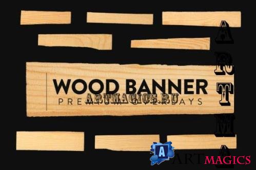 10 Wood Banner Overlay