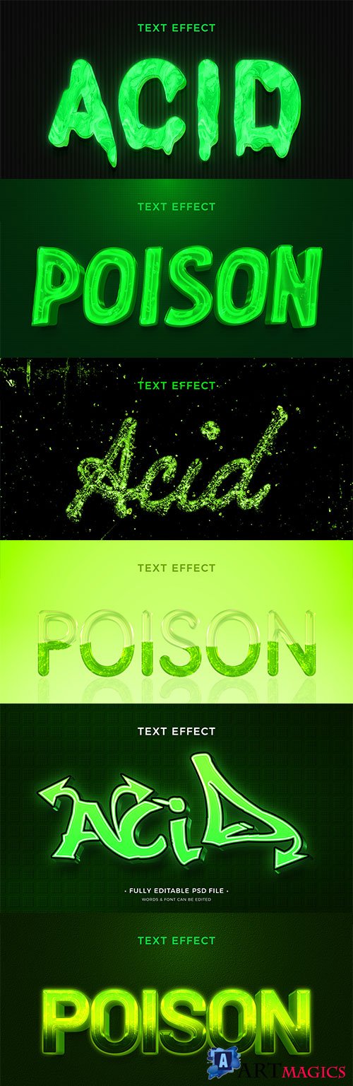 Psd style text effect editable set vol 40